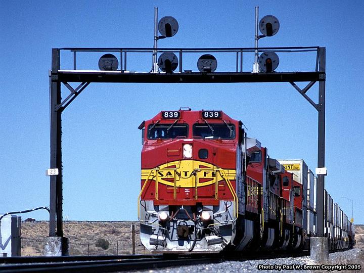 ATSF Images/Out West/ATSF 839 at W Belen in March 1998